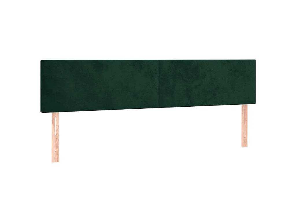 Têtes de lit Vert foncé 180x5x78/88 cm Velours
