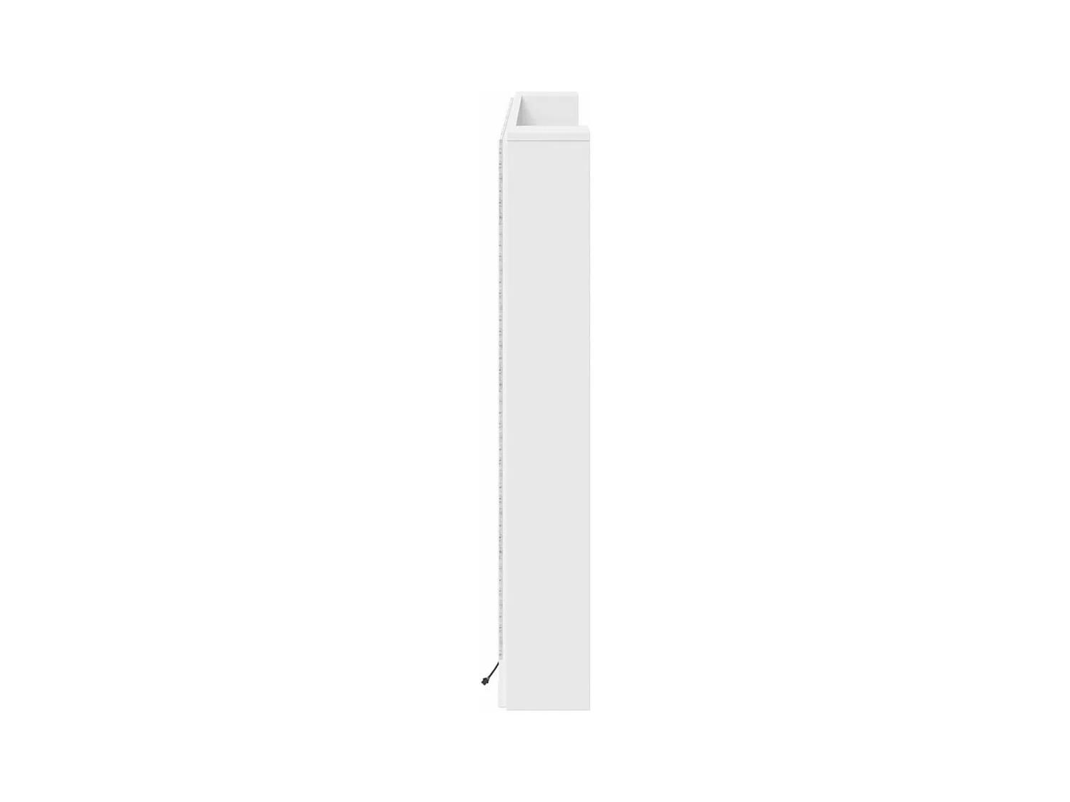 LED-Kopfteil mit Ablagen Weiß 160x16,5x103,5 cm