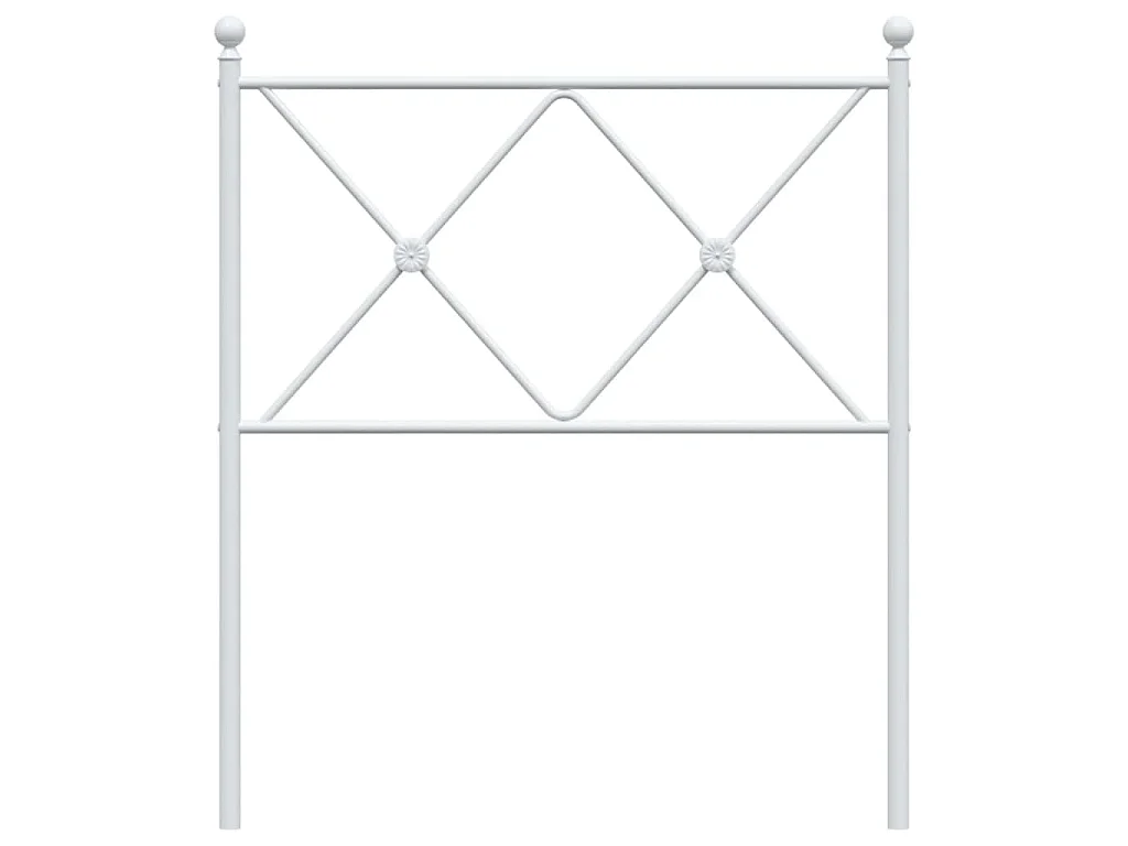 Vervangend hoofdbord 80 cm metaal wit