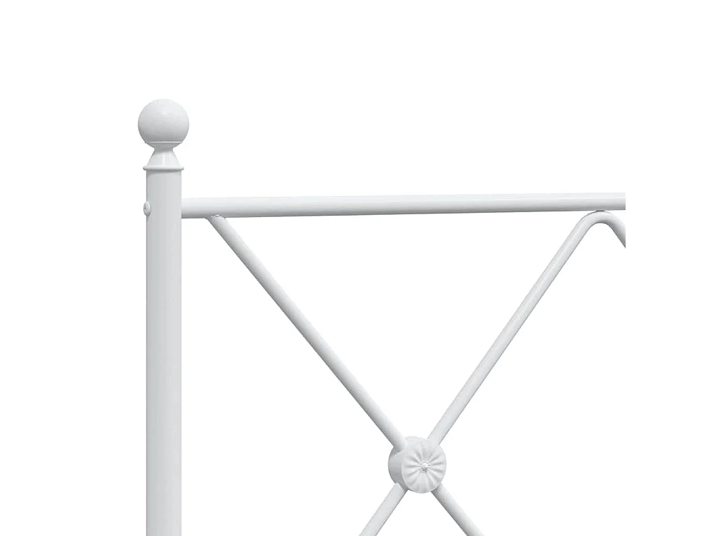 Vervangend hoofdbord 80 cm metaal wit
