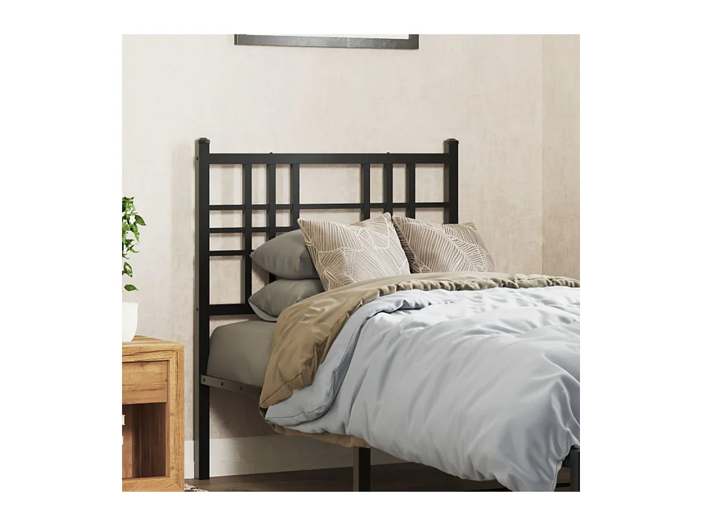 Tête de lit métal noir 75 cm