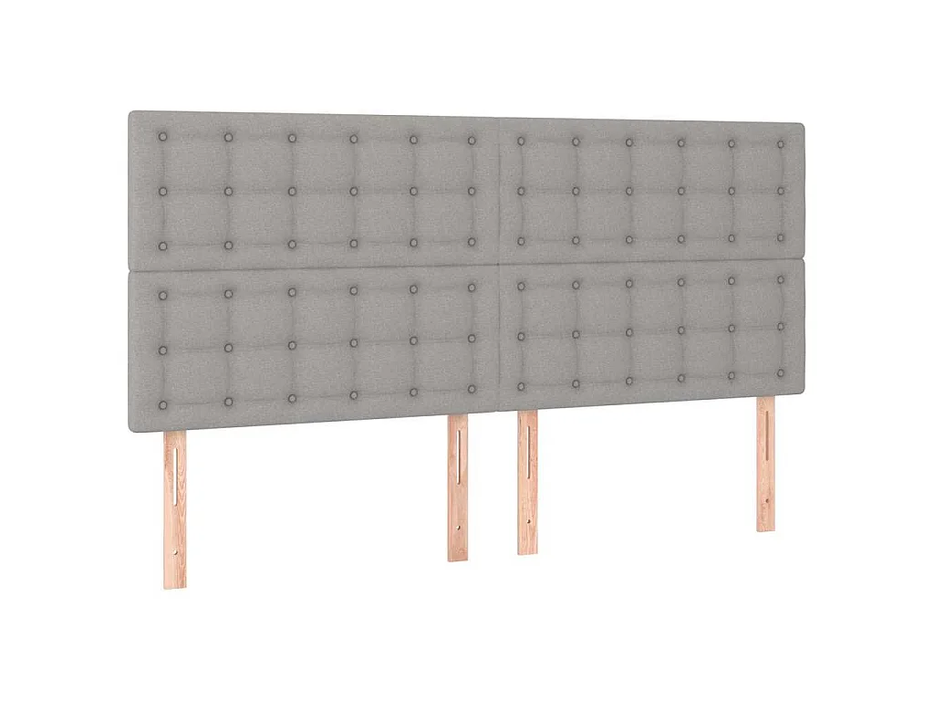 Tête de lit Gris clair 160 x 5 x 118/128 cm Tissu