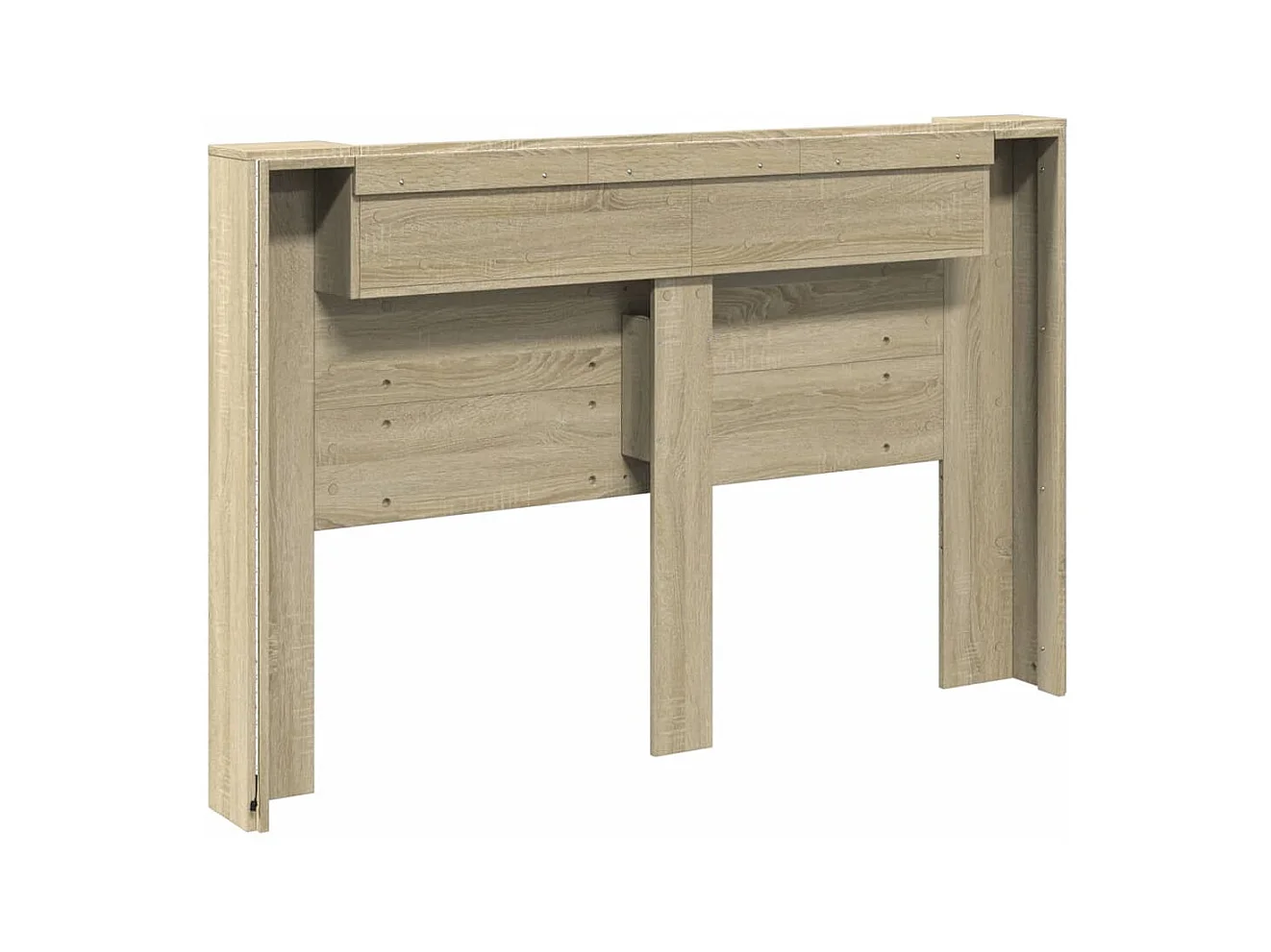 LED-Kopfteil mit Ablage Sonoma-Eiche 160x16,5x103,5 cm