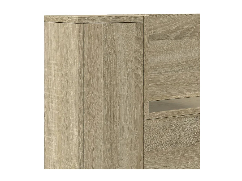 LED-Kopfteil mit Ablage Sonoma-Eiche 160x16,5x103,5 cm