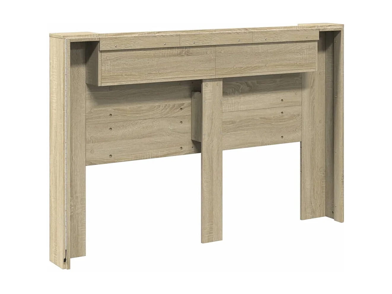 LED-Kopfteil mit Ablage Sonoma-Eiche 160x16,5x103,5 cm
