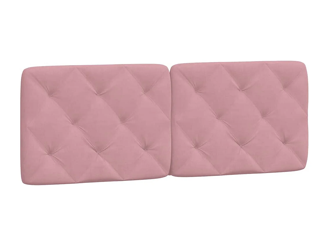 Coussin de tête de lit rose 120 cm velours