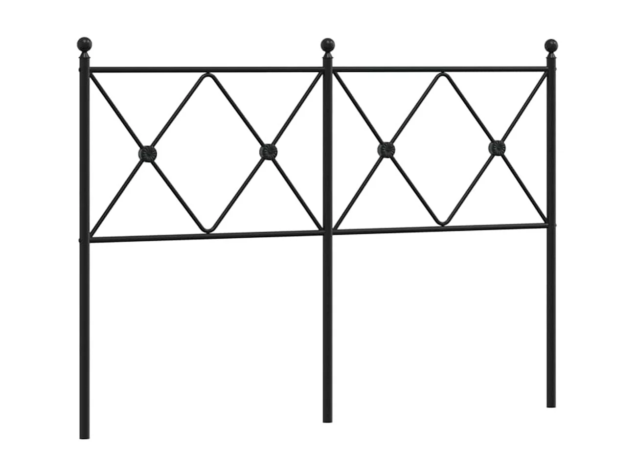 Tête de lit de remplacement métal noir 120 cm