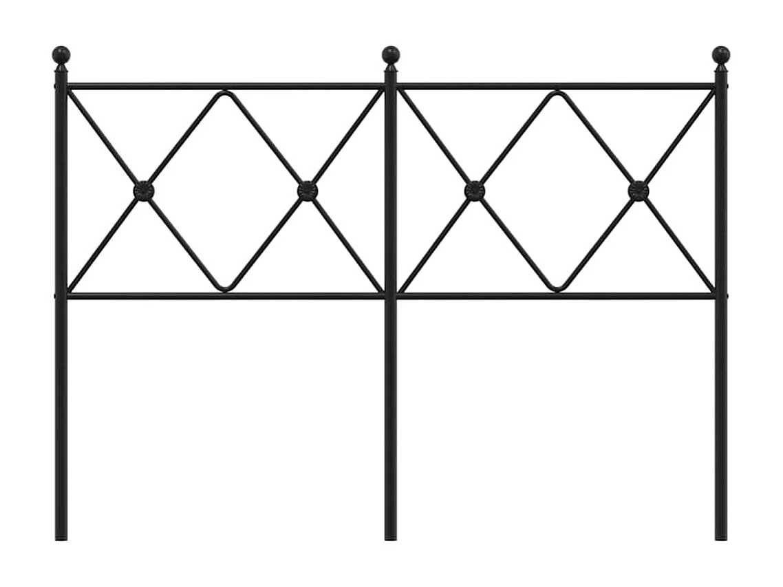 Tête de lit de remplacement métal noir 120 cm