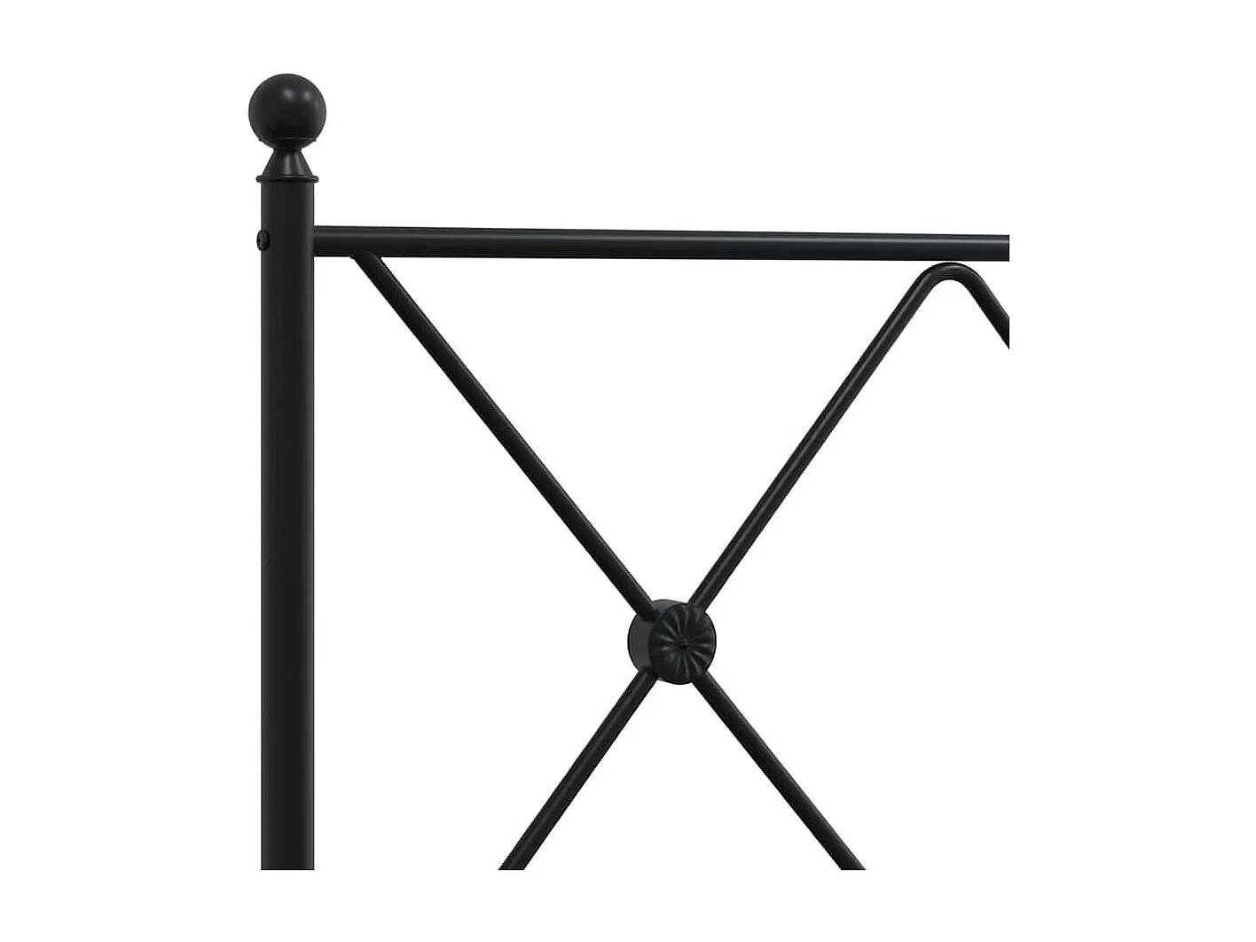 Tête de lit de remplacement métal noir 120 cm
