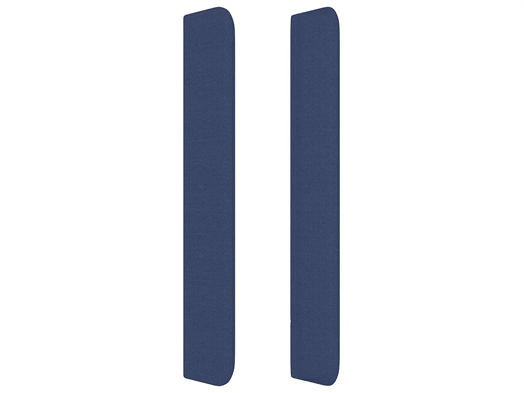 Tête de lit avec oreilles Bleu 93x16x118/128 cm Tissu