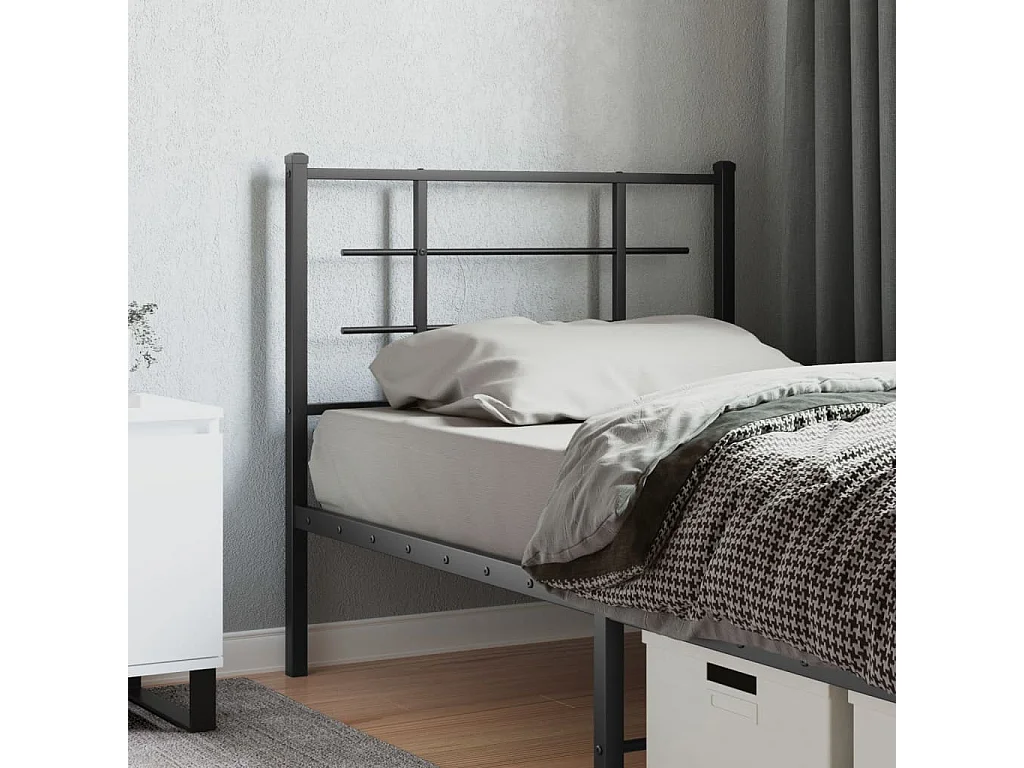 Cabeceira de cama 100 cm metal preto