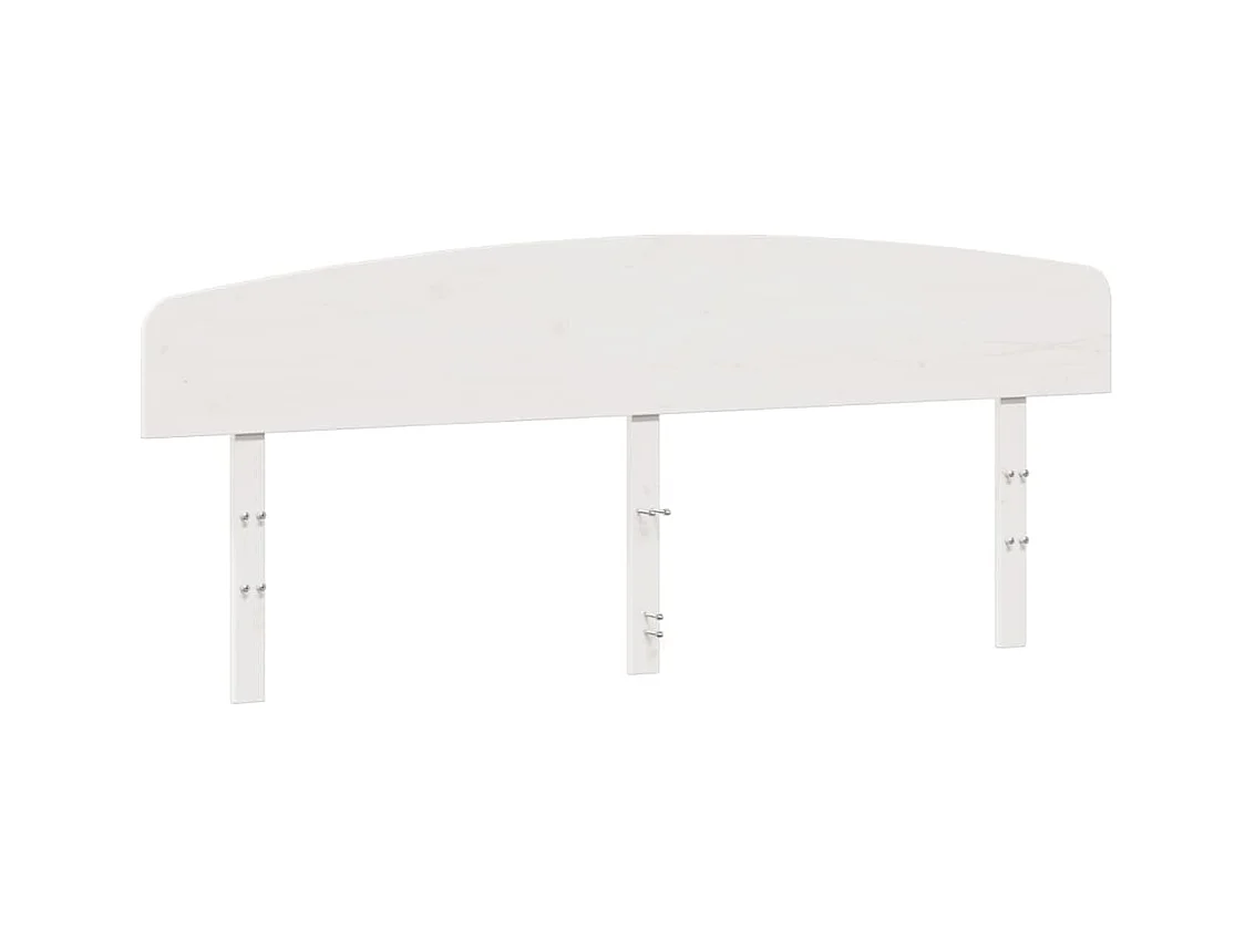 Kopfteil Weiß 200 cm Massivholz Kiefer