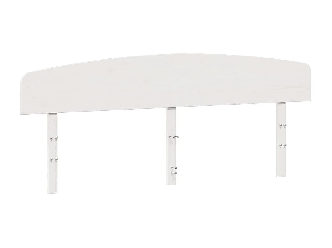 Kopfteil Weiß 200 cm Massivholz Kiefer