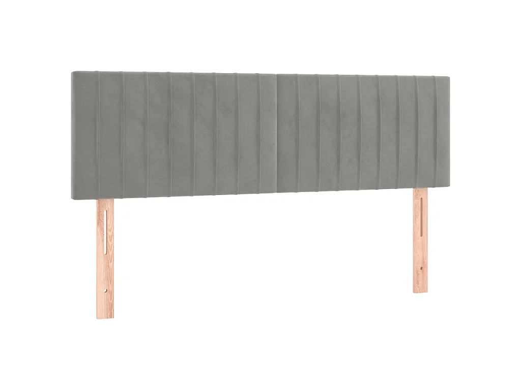 Têtes de lit Gris clair 144x5x78/88 cm Velours