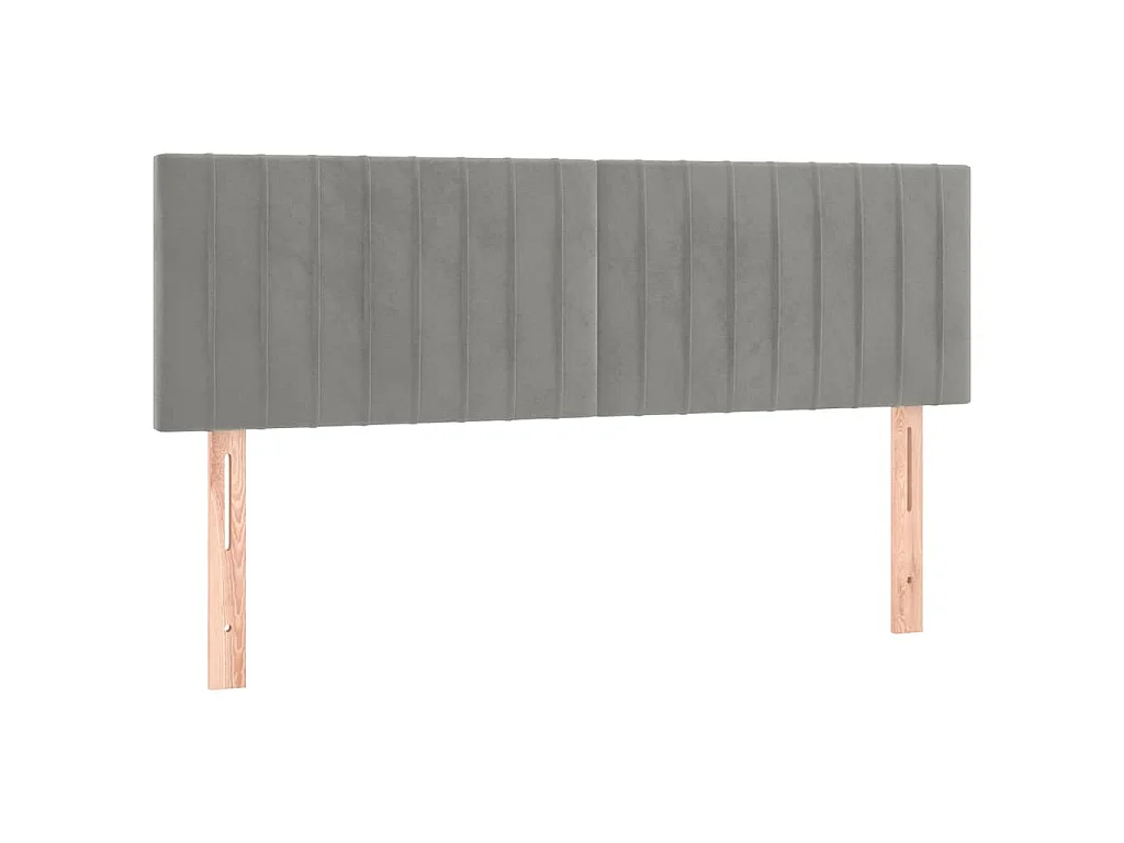 Têtes de lit Gris clair 144x5x78/88 cm Velours