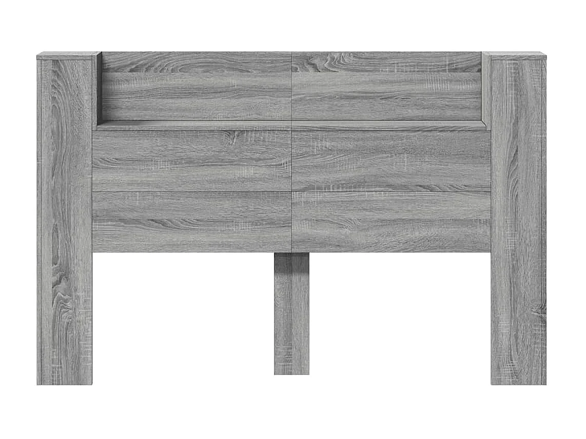 Armoire tête de lit avec LED sonoma gris 160x16,5x103,5 cm