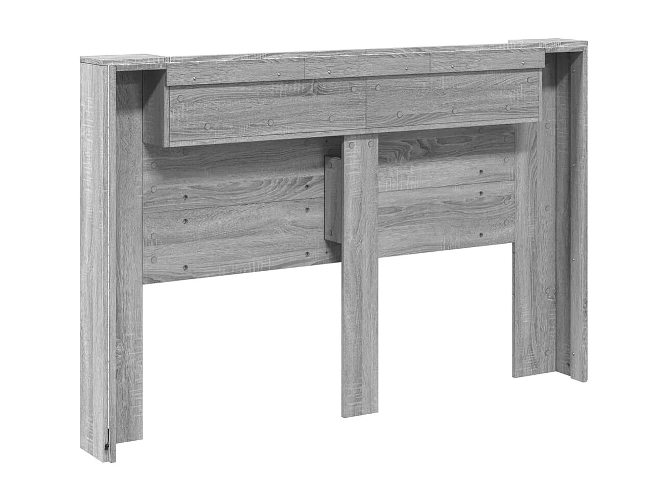 Armoire tête de lit avec LED sonoma gris 160x16,5x103,5 cm