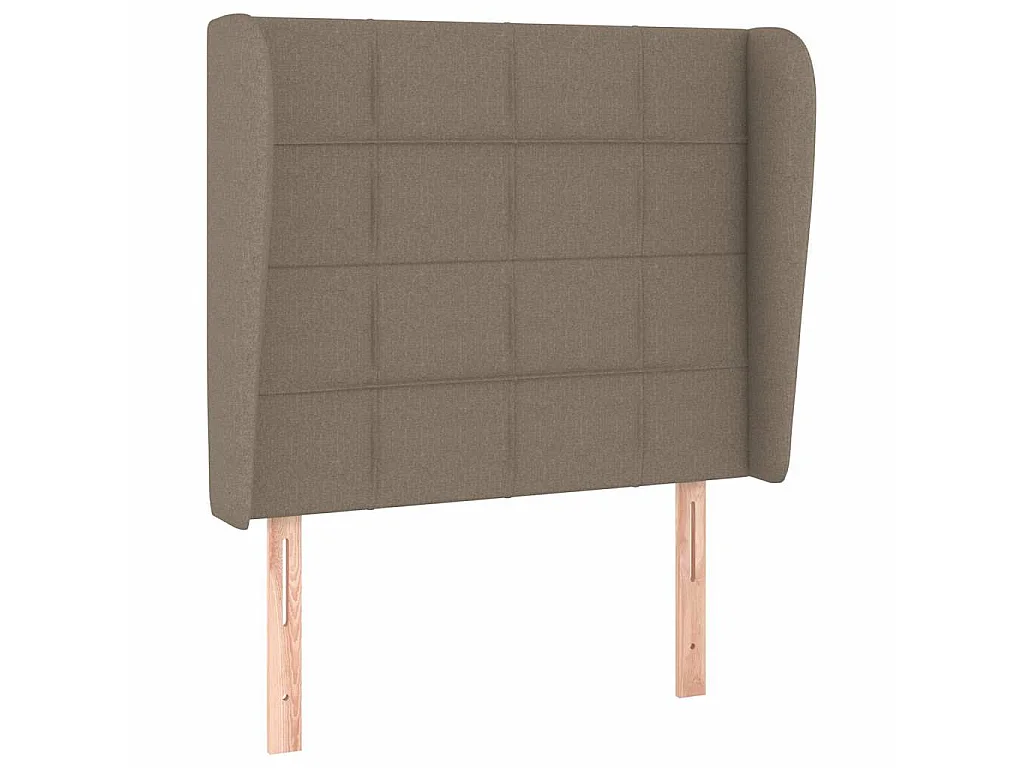 Kopfteil mit Ohren Taupe 93x23x118/128 cm Stoff
