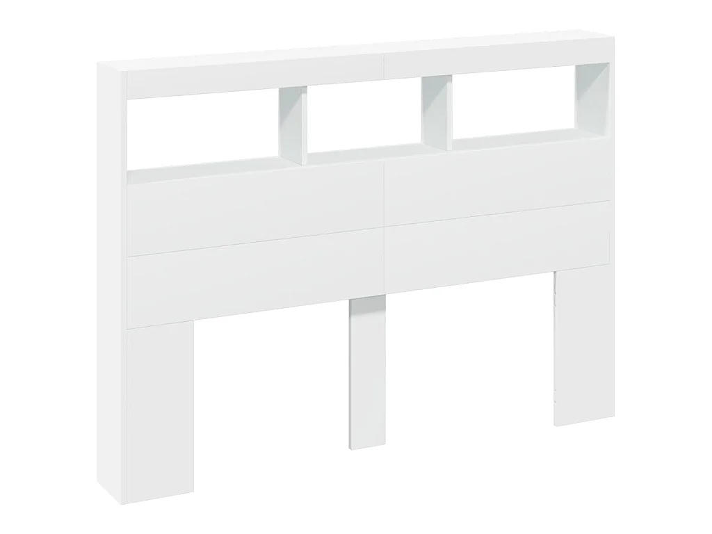 Armoire tête de lit avec LED blanc 140x17x102 cm