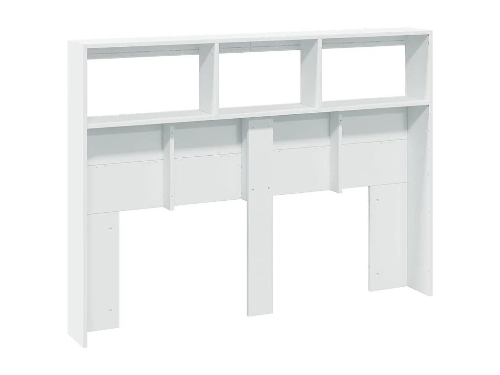 Armoire tête de lit avec LED blanc 140x17x102 cm