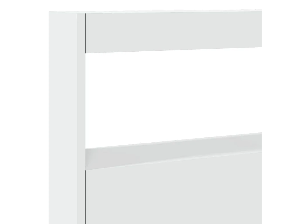 Armoire tête de lit avec LED blanc 140x17x102 cm