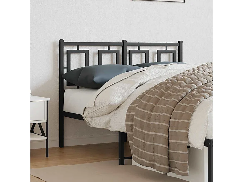 Tête de lit de remplacement métal noir 120 cm