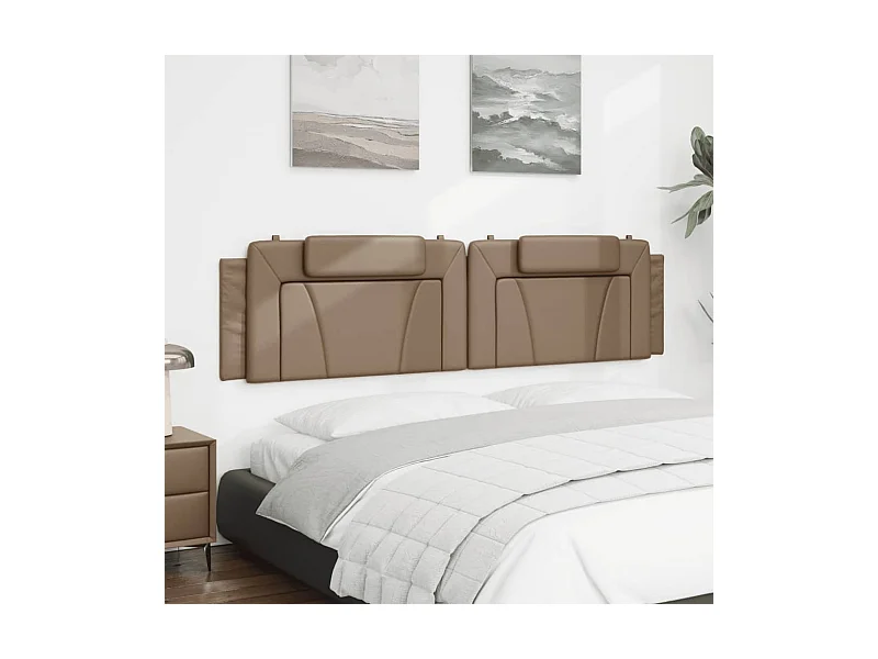 Hoofdbordkussen "Viana" 200 cm kunstleer cappuccinokleurig