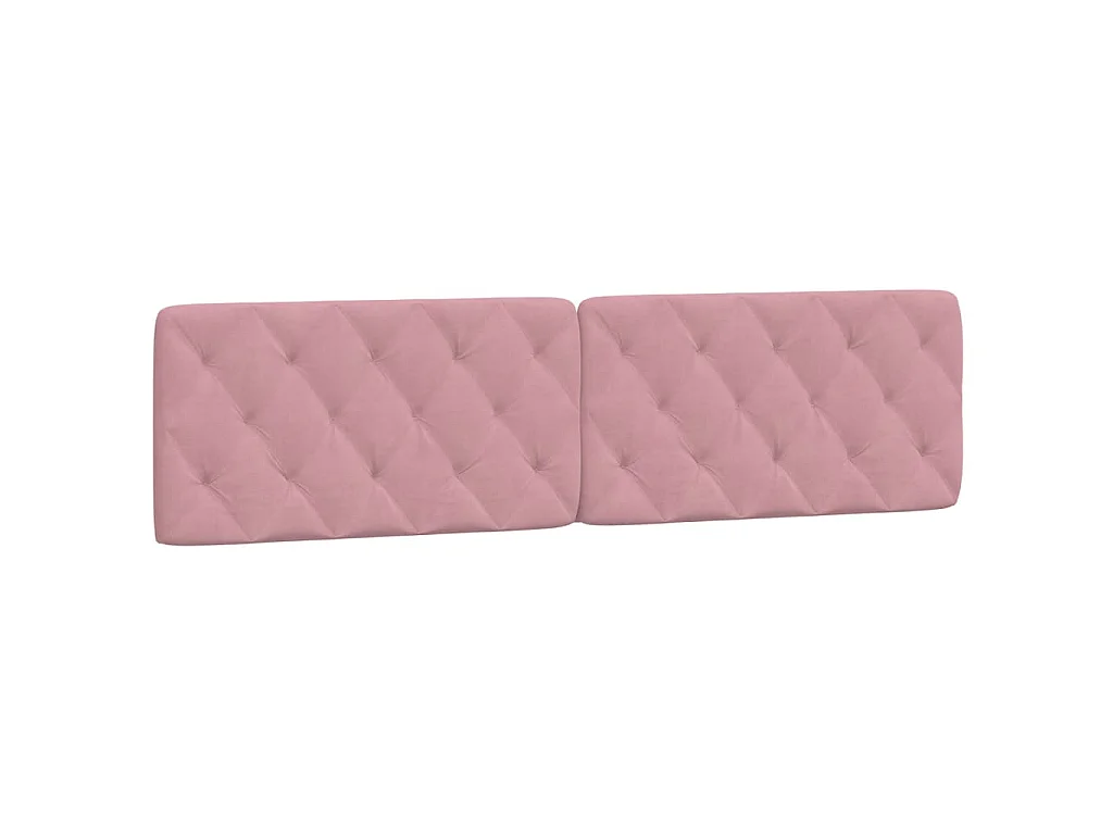 Coussin de tête de lit rose 200 cm velours