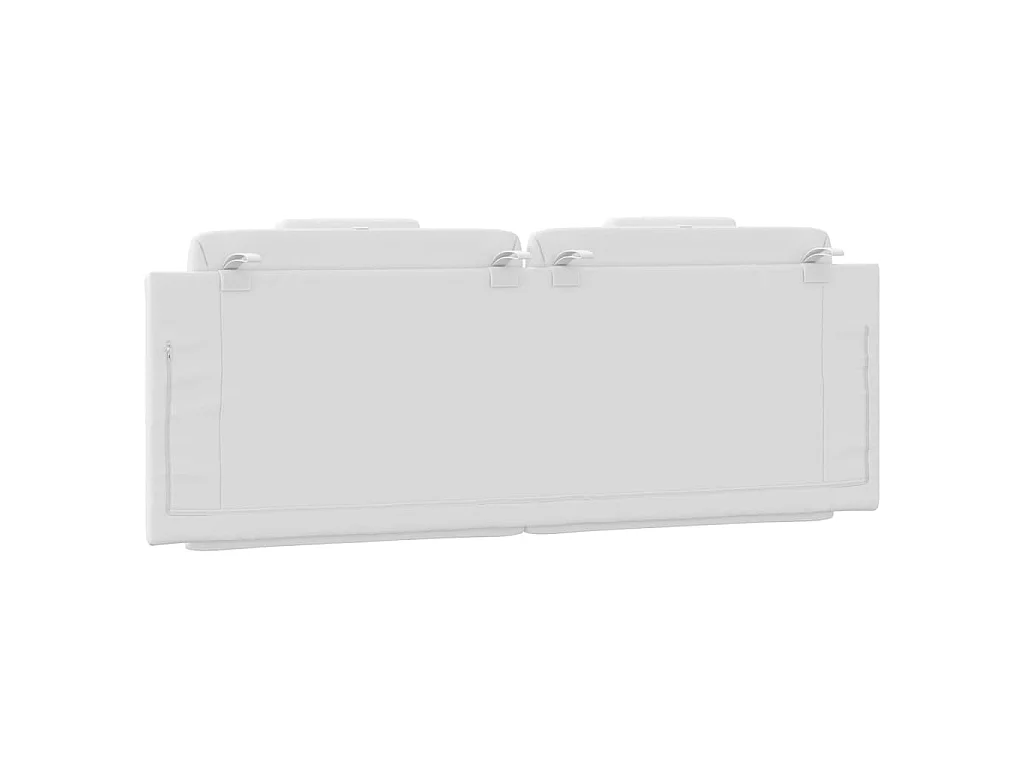 Cabecero de cama acolchado Viana cuero sintético blanco 120 cm