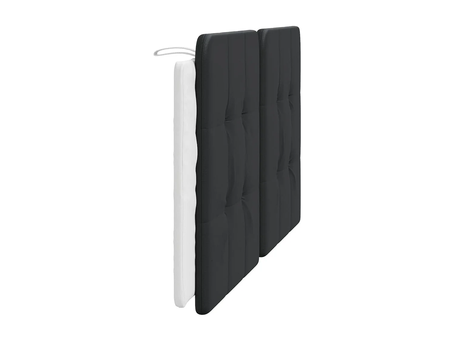 Cuscino Testiera Zadar Nero e Bianco 160 cm in Similpelle