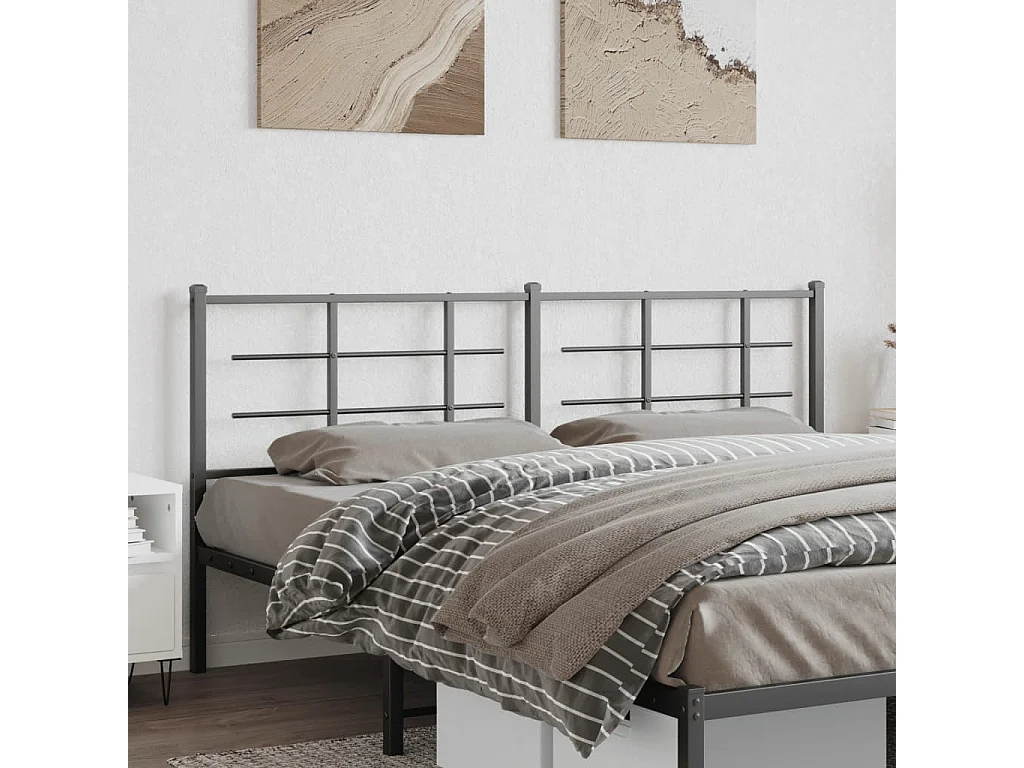 Tête de lit de remplacement métal noir 180 cm