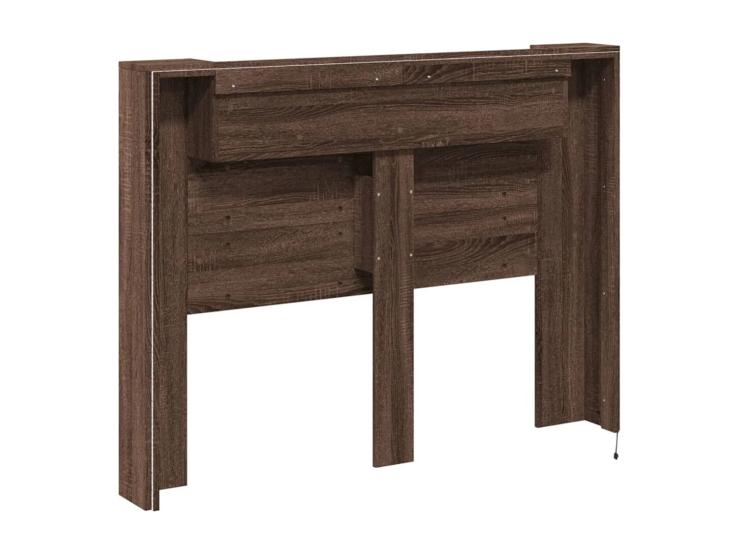 Armoire tête de lit avec LED chêne marron 140x16,5x103,5 cm