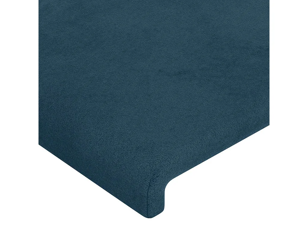 Tête de lit à LED Bleu foncé 100x5x78/88 cm Velours