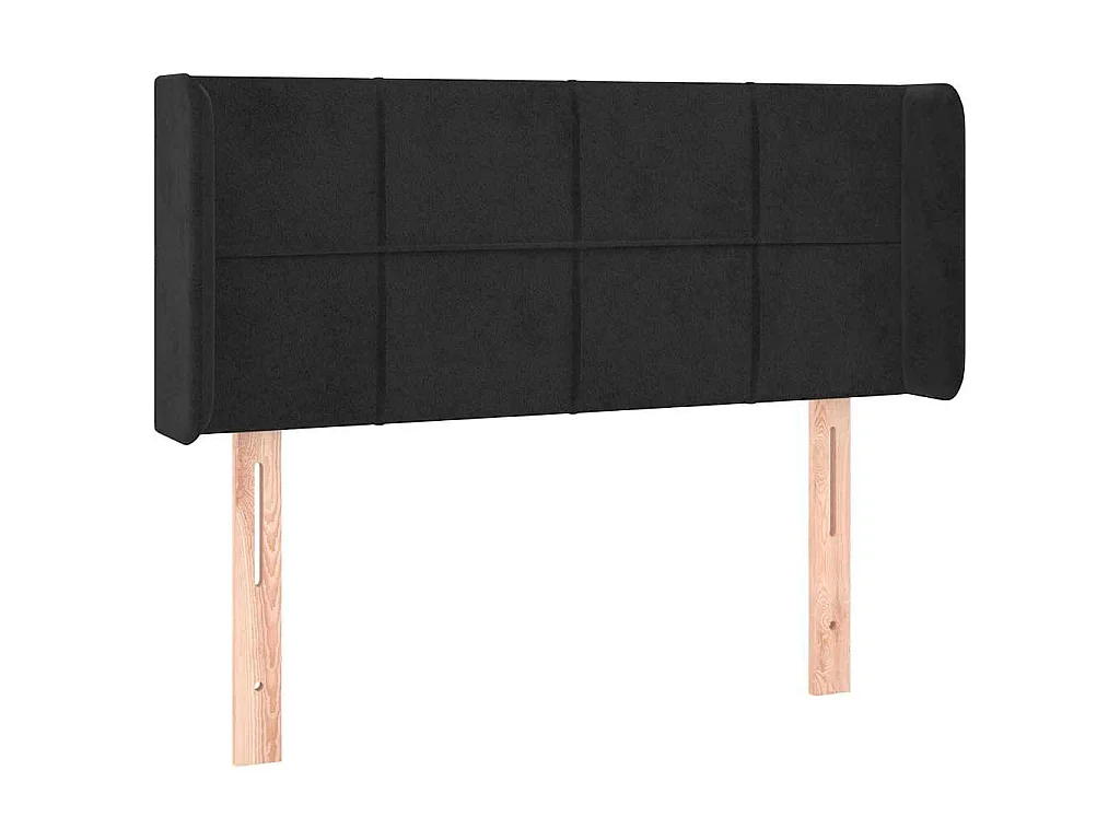 Tête de lit à LED Noir 103x16x78/88 cm Velours