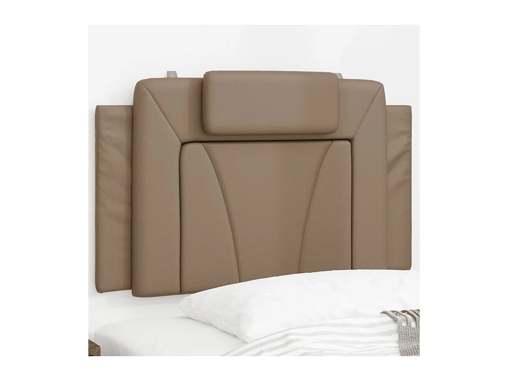 Kopfteil-Kissen "Viana" Cappuccino-Braun 80 cm Kunstleder