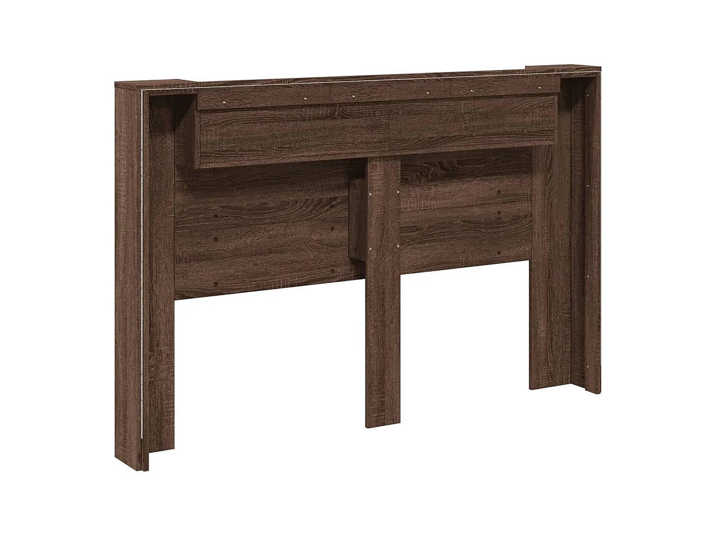 Armoire tête de lit avec LED chêne marron 160x16,5x103,5 cm