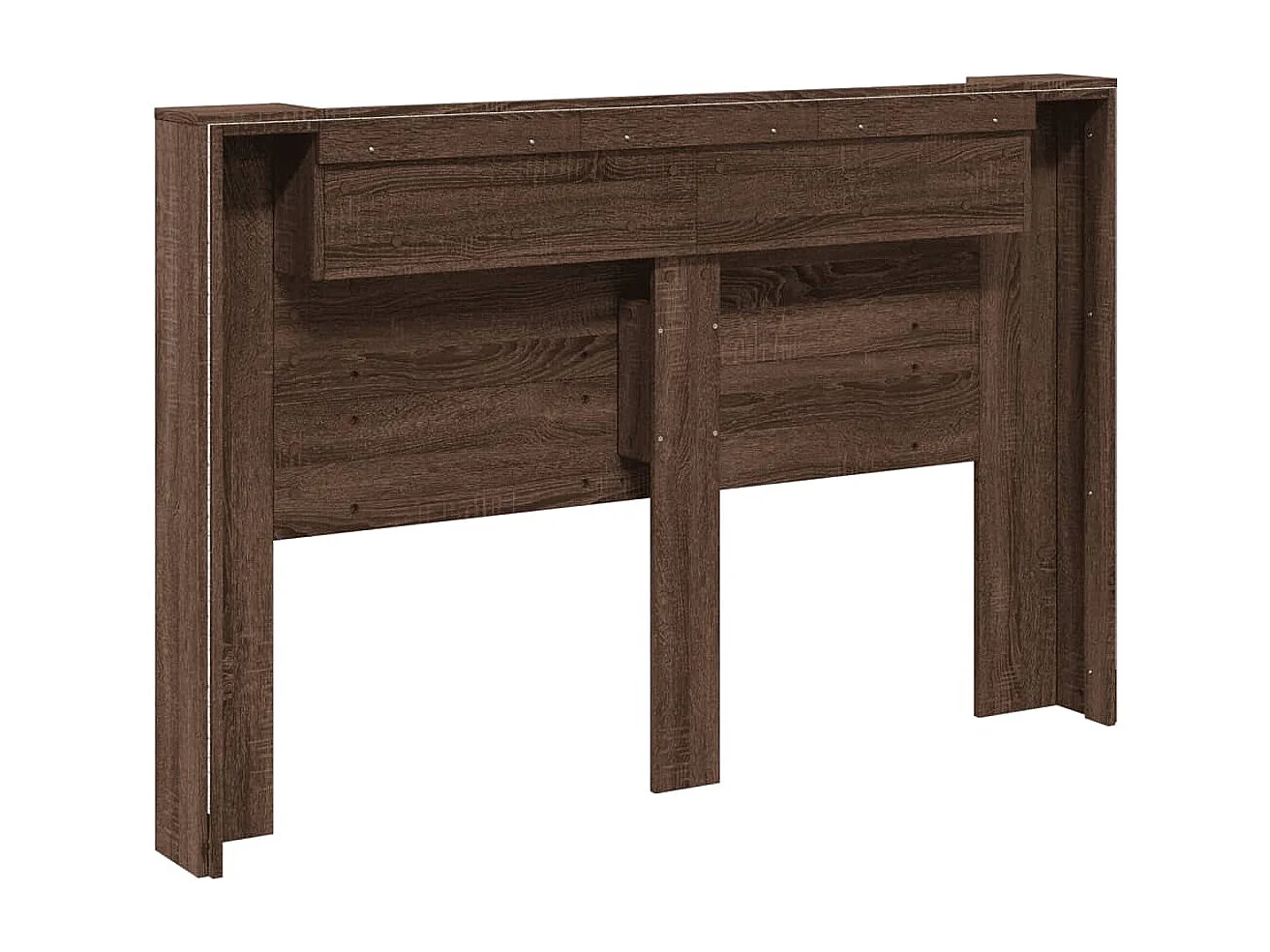 Armoire tête de lit avec LED chêne marron 160x16,5x103,5 cm