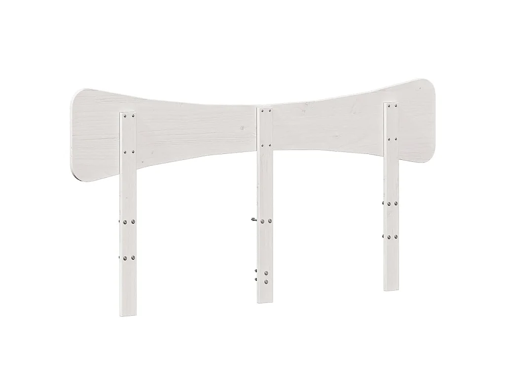 Tête de lit blanc 140 cm bois massif de pin