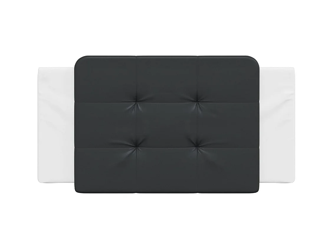 Coussin de tête de lit Zadar noir et blanc 100 cm similicuir