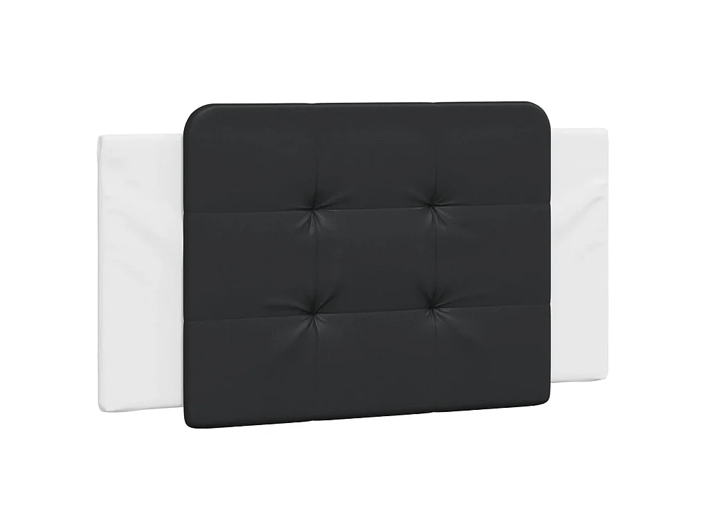 Coussin de tête de lit Zadar noir et blanc 100 cm similicuir