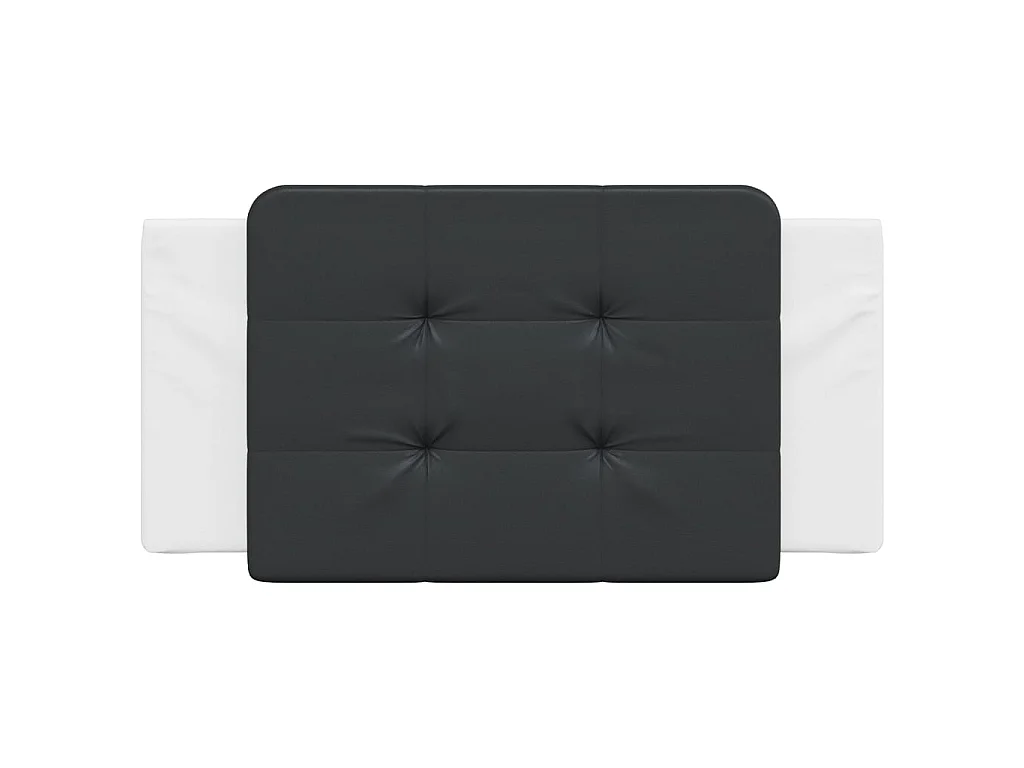 Coussin de tête de lit Zadar noir et blanc 100 cm similicuir