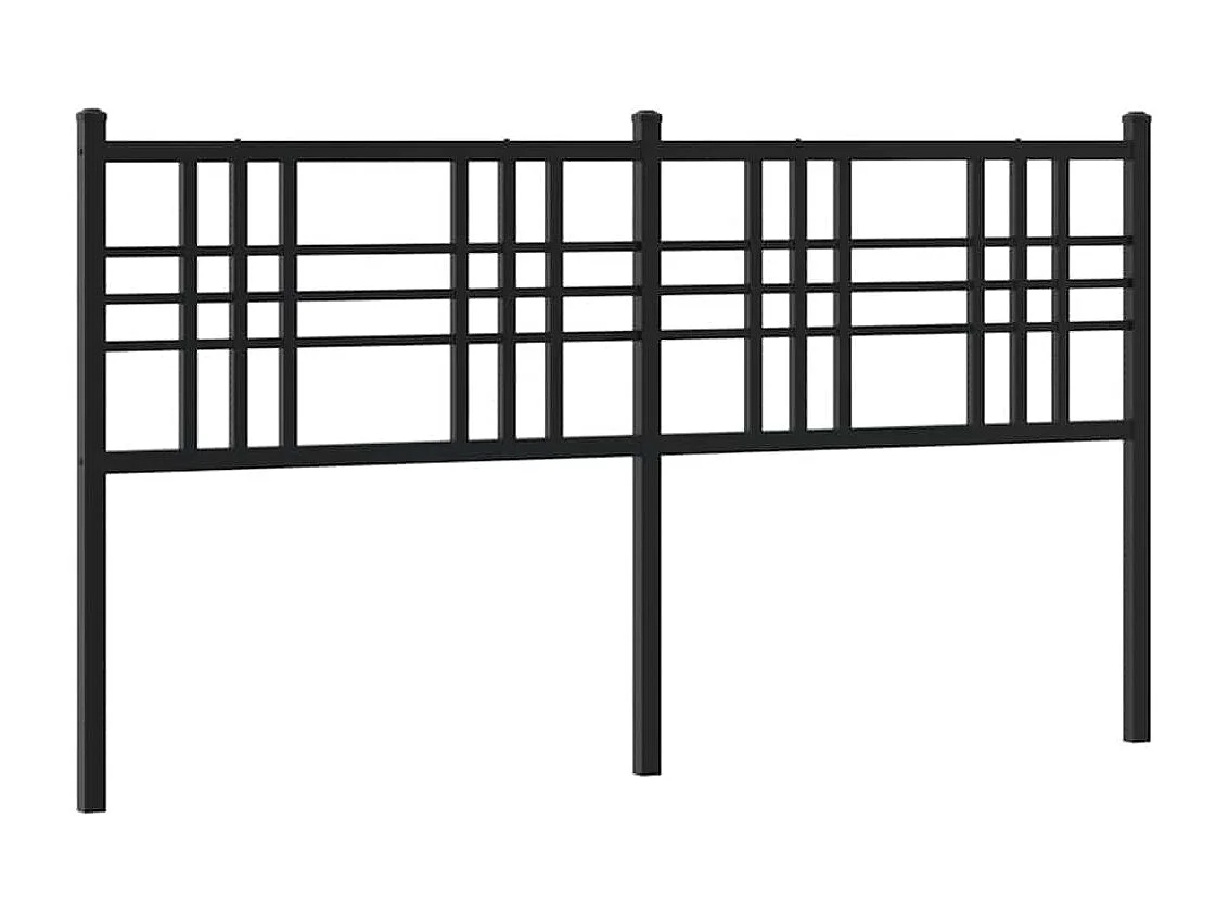 Vervangend hoofdbord 160 cm metaal zwart