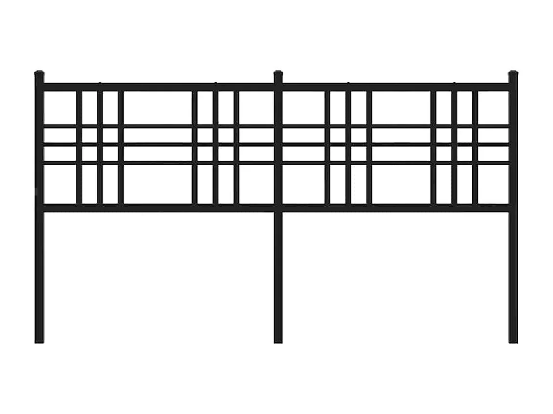 Vervangend hoofdbord 160 cm metaal zwart