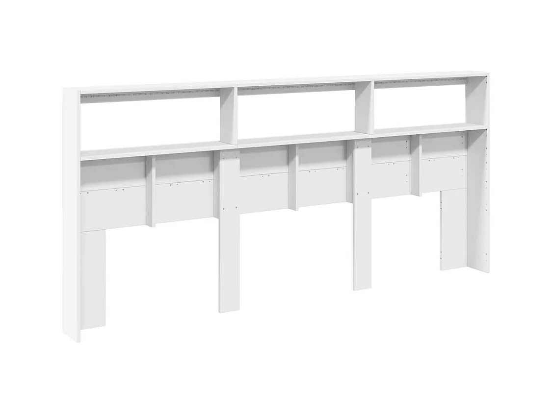 Armoire tête de lit avec LED blanc 220x17x102 cm