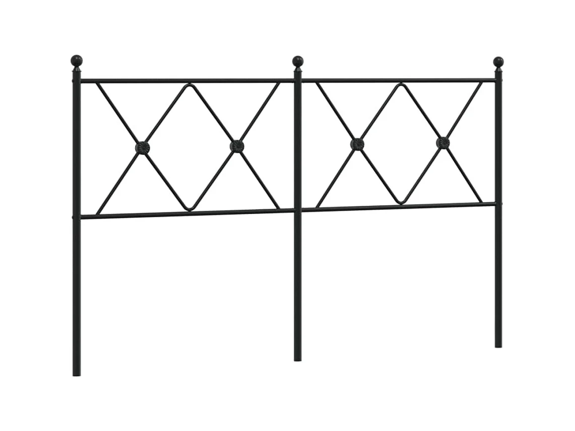 Hoofdbord 137 cm metaal zwart