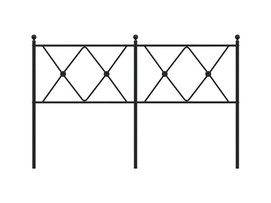 Hoofdbord 137 cm metaal zwart