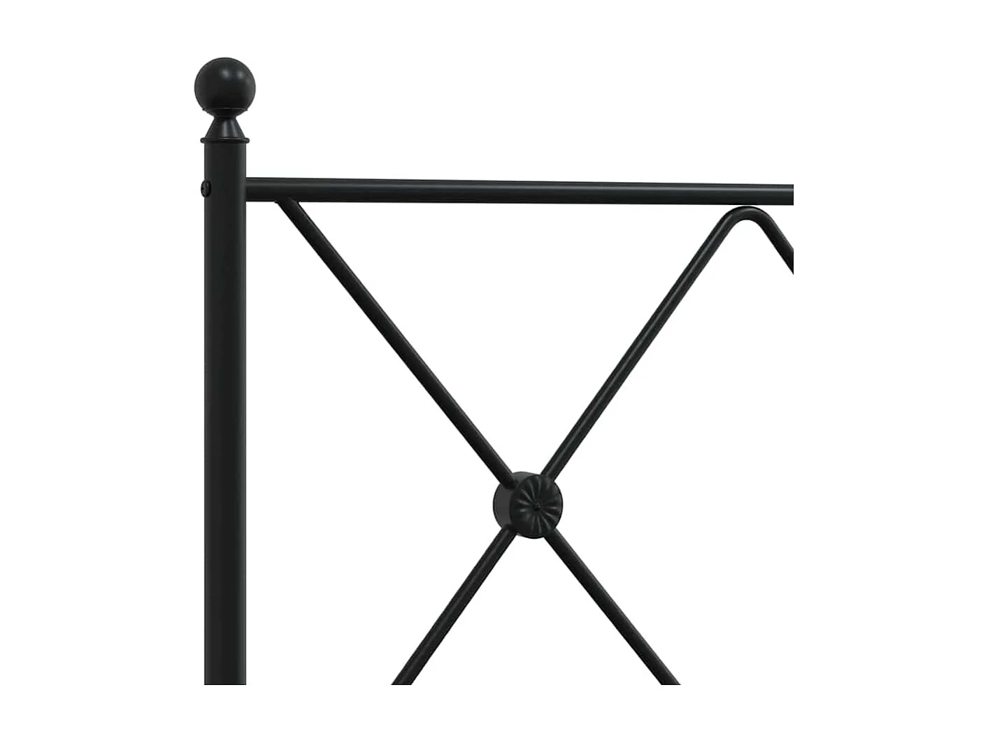 Tête de lit de remplacement métal noir 137 cm
