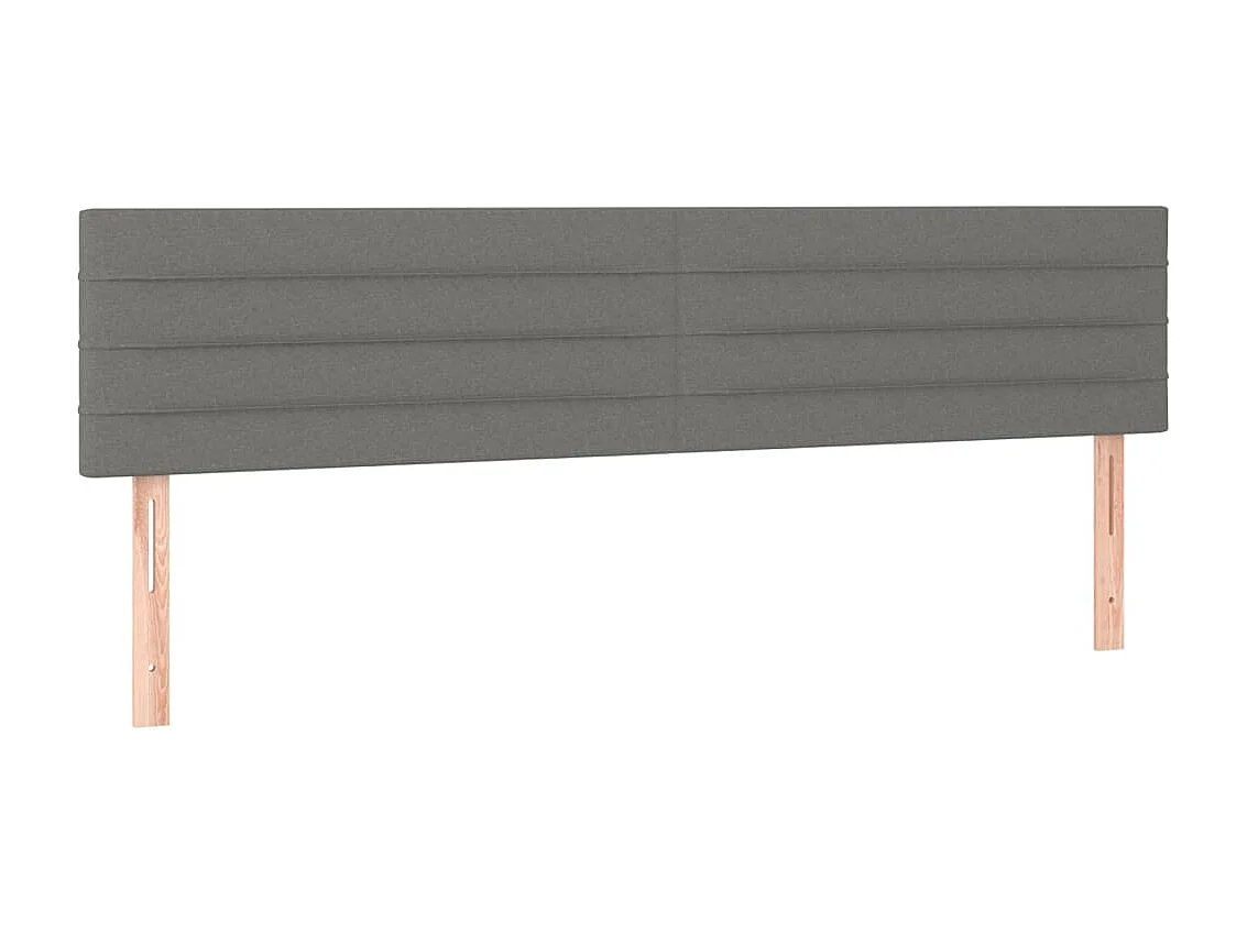 Testiera 2 pz Grigio Scuro 90x5x78/88 cm in Tessuto