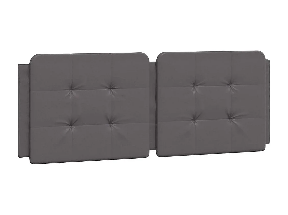 Coussin de tête de lit Zadar gris 120 cm similicuir