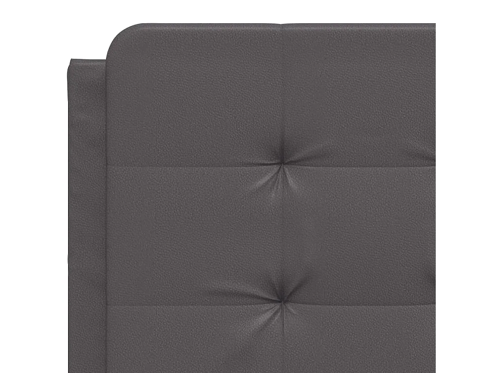 Coussin de tête de lit Zadar gris 120 cm similicuir
